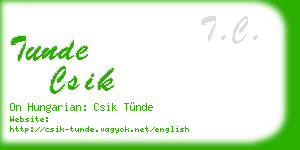 tunde csik business card